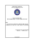 Đề tài nghiên cứu khoa học cấp cơ sở: Các yếu tố cấu thành của thương hiệu doanh nghiệp bán lẻ Việt Nam – Thực trạng và giải pháp