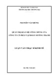 Luận văn Thạc sĩ Kinh tế: Quản trị quan hệ công chúng của Công ty cổ phần tập đoàn Mường Thanh