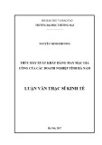 Luận văn Thạc sĩ Kinh tế: Thúc đẩy xuất khẩu hàng may mặc gia công của các doanh nghiệp tỉnh Hà Nam