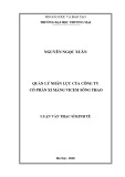 Luận văn Thạc sĩ Kinh tế: Quản lý nhân lực của Công ty cổ phần xi măng Vicem Sông Thao