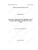 Tóm tắt Luận văn Thạc sĩ Kiến trúc: Bảo tồn và phát huy giá trị không gian văn hóa kiến trúc làng Phù Lưu-Bắc Ninh