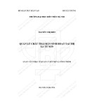 Tóm tắt Luận văn Thạc sĩ Quản lý đô thị và công trình: Quản lý chất thải rắn sinh hoạt tại thị xã Từ Sơn