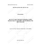 Tóm tắt Luận văn Thạc sĩ Quản lý đô thị và Công trình: Quản lý chất thải rắn sinh hoạt trên địa bàn quận Long Biên, thành phố Hà Nội đến năm 2020