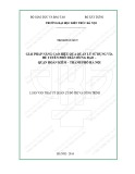 Tóm tắt Luận văn Thạc sĩ Quản lý đô thị và công trình: Giải pháp nâng cao hiệu quả quản lý sử dụng vỉa hè tuyến phố Trần Hưng Đạo - quận Hoàn Kiếm TP Hà Nội