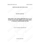 Tóm tắt Luận văn Thạc sĩ Quy hoạch: Khai thác yếu tố địa hình đồi núi và cây xanh vào tổ chức không gian kiến trúc cảnh quan thành phố Yên Bái