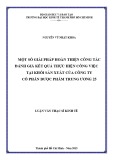 Luận văn Thạc sĩ Kinh tế: Một số giải pháp hoàn thiện công tác đánh giá kết quả thực hiện công việc tại khối sản xuất của Công ty cổ phần Dược phẩm Trung ương 25