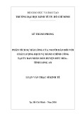 Luận văn Thạc sĩ Kinh tế: Phân tích sự hài lòng của người dân đối với chất lượng dịch vụ hành chính công tại UBND Huyện Đức Hòa – Tỉnh Long An