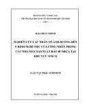 Luận văn Thạc sĩ Kinh tế: Nghiên cứu các nhân tố ảnh hưởng đến ý định nghỉ việc của công nhân trong các nhà máy bao bì nhựa tại khu vực thành Phố Hồ Chí Minh