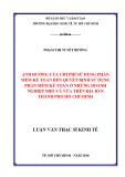 Luận văn Thạc sĩ Kinh tế: Ảnh hưởng của chi phí sử dụng phần mềm kế toán đến quyết định sử dụng phần mềm kế toán ở các doanh nghiệp nhỏ và vừa trên địa bàn thành phố Hồ Chí Minh