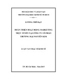 Luận văn Thạc sĩ Kinh tế: Hoàn thiện hoạt động marketing trực tuyến tại Công ty cổ phần thương mại Nguyễn Kim
