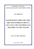 Luận văn Thạc sĩ Kinh tế: Giải pháp hoàn thiện việc thực hiện Trách nhiệm xã hội của Coca-Cola Việt Nam trong giai đoạn hiện nay đến năm 2020