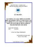 Luận văn Thạc sĩ Kinh tế: Tác động của đặc điểm CEO đến chất lượng báo cáo tài chính của các Công ty niêm yết trên Sở giao dịch chứng khoán thành phố Hồ Chí Minh