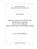 Luận văn Thạc sĩ Kinh tế: Đánh giá các nhân tố tác động đến việc trình bày báo cáo bộ phận của các công ty niêm yết trên sàn chứng khoán thành phố Hồ Chí Minh