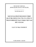 Luận văn Thạc sĩ Kinh tế: Một số giải pháp nhằm hoàn thiện quản trị chuỗi cung ứng của Công ty trách nhiệm hữu hạn Uniqlo Việt Nam đến năm 2020