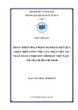 Luận văn Thạc sĩ Kinh tế: Giải pháp hoàn thiện công tác đánh giá kết quả thực hiện công việc của nhân viên tại Ngân hàng TNHH MTV Shinhan Việt Nam - Chi nhánh Tp. HCM