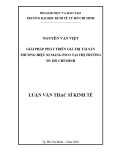 Luận văn Thạc sĩ Kinh tế: Giải pháp phát triển giá trị tài sản thương hiệu Xi măng FICO tại thị trường Tp. Hồ Chí Minh