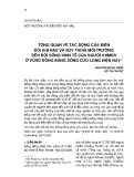 Tổng quan về tác động của biến đổi khí hậu và suy thoái môi trường đến đời sống kinh tế của người Khmer ở vùng đồng bằng sông Cửu Long hiện nay