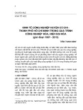 Kinh tế công nghiệp huyện Củ Chi - thành phố Hồ Chí Minh trong quá trình công nghiệp hóa, hiện đại hóa (giai đoạn 1997-2015)