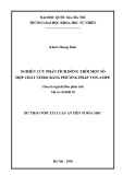 Dự thảo tóm tắt Luận án Tiến sĩ Hóa học: Nghiên cứu phân tích đồng thời một số hợp chất nitro bằng phương pháp Von-Ampe