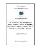 Luận văn Thạc sĩ Kinh tế: Các nhân tố tác động đến hiệu quả chống thất thu thuế Giá trị gia tăng đối với doanh nghiệp ngoài quốc doanh trên địa bàn tỉnh Bà Rịa - Vũng Tàu