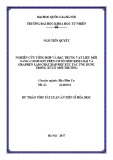 Dự án tóm tắt Luận án Tiến sĩ Hóa học: Nghiên cứu tổng hợp và đặc trưng vật liệu mới nano-compozit trên cơ sở oxit kim loại và graphen làm chất hấp phụ xúc tác ứng dụng trong xử lý môi trường