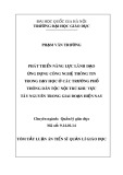 Tóm tắt Luận án Tiến sĩ Quản lý giáo dục: Phát triển năng lực lãnh đạo ứng dụng công nghệ thông tin trong dạy học ở các trường phổ thông dân tộc nội trú khu vực Tây nguyên trong giai đoạn hiện nay