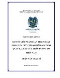 Luận văn Thạc sĩ Kinh tế: Một số giải pháp hoàn thiện hoạt động của lực lượng kiểm soát hải quan tại các cửa khẩu đường bộ khu vực miền Nam – Việt Nam