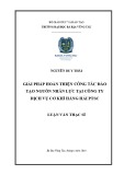 Luận văn Thạc sĩ Kinh tế: Giải pháp hoàn thiện công tác đào tạo nguồn nhân lực tại Công ty Dịch vụ Cơ khí Hàng hải PTSC