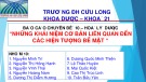 Bài thuyết trình Hóa dược lý: Những khái niệm cơ bản liên quan đến các hiện tượng bề mặt