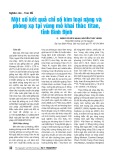 Một số kết quả chỉ số kim loại nặng và phóng xạ tại vùng mỏ khai thác titan, tỉnh Bình Định