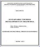 Summary of Doctoral thesis in Economics: Sustainable tourism development in Thanh Hoa