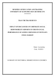 Summary of Doctorral dissertation in Economics: Impact of disclosure of corporate social responsibility reports to the financial performance of listed companies on Vietnam’s stock market