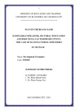 Summary of PhD thesis Development Economics: Knowledge spillover, sectoral innovation and firm total factor productivity - The case of manufacturing industries in Vietnam