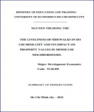 Summary of dissertation Development Economics: The liveliness of sidewalks in Ho Chi Minh city and its impact on property values in mixed-use neighborhoods