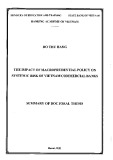 Summary of Doctoral thesis Finance - Banking: The impact of macroprudential policy on systemic risk of Vietnam commercial banks