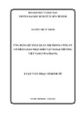 Luận văn Thạc sĩ Kinh tế: Ứng dụng kế toán quản trị trong Công ty cổ phần Giao nhận kho vận ngoại thương Việt Nam
