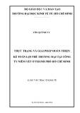 Luận văn Thạc sĩ Kinh tế: Thực trạng và giải pháp hoàn thiện kế toán lợi thế thương mại tại công ty niêm yết ở thành phố Hồ Chí Minh