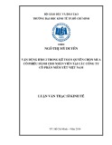 Luận văn Thạc sĩ Kinh tế: Vận dụng chuẩn mực báo cáo tài chính quốc tế IFRS 2 trong kế toán quyền chọn mua cổ phiếu dành cho nhân viên tại các công ty cổ phần niêm yết Việt Nam