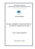 Luận văn Thạc sĩ Kinh tế: Xây dựng Thẻ điểm cân bằng cấp công ty tại Công ty cổ phần May Sài Gòn 3