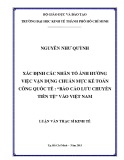 Luận văn Thạc sĩ Kinh tế: Xác định các nhân tố ảnh hưởng việc vận dụng chuẩn mực kế toán công - Báo cáo lưu chuyển tiền tệ tại Việt Nam