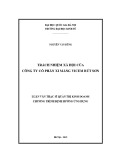 Luận văn Thạc sĩ Quản trị kinh doanh: Trách nhiệm xã hội của Công ty Cổ phần xi măng Vicem Bút Sơn