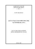 Luận văn Thạc sĩ Quản lý kinh tế: Quản lý đại lý bảo hiểm nhân thọ tại Công ty TNHH Bảo hiểm Nhân thọ Vietinbank Aviva