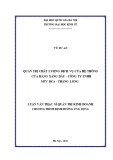 Luận văn Thạc sĩ Quản trị kinh doanh: Quản trị chất lượng dịch vụ của hệ thống cửa hàng xăng dầu Công ty TNHH MTV BCA – Thăng Long