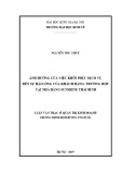 Luận văn Thạc sĩ Quản lý kinh tế: Ảnh hưởng của việc khôi phục dịch vụ đến sự hài lòng của khách hàng - Trường hợp tại nhà hàng Sunshine Thái Bình