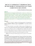 Hiệu quả của miferistone và misoprostol trong phá thai nội khoa ở tuổi thai dưới 49 ngày vô kinh tại Bệnh viện Đa khoa Chợ Mới