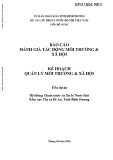 Báo cáo Đánh giá tác động môi trường và xã hội: Kế hoạch quản lý môi trường và xã hội