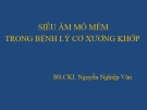 Bài giảng Siêu âm mô mềm trong bệnh lý cơ xương khớp - BS.CKI. Nguyễn Nghiệp Văn