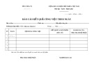 Mẫu Báo cáo kết quả công việc theo ngày