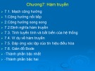 Bài giảng Giải tích mạch - Chương 7: Hàm truyền