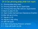 Bài giảng Giải tích mạch - Chương 3: Các phương pháp phân tích mạch